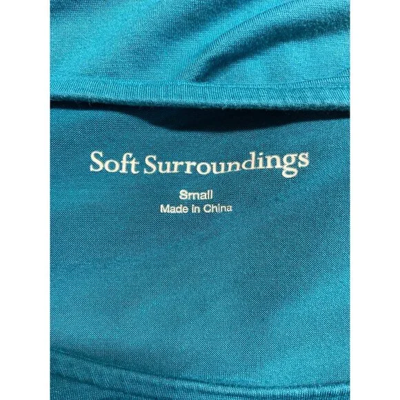 Soft Surroundings  Tunic  Blue S Relaxed Classic A-Line Scoop Neck Boho Minimali - Picture 4 of 8